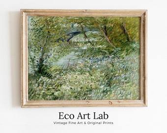 Vincent van Gogh River Bank in Springtime Printable Famous Art Prints. Instant Download van Gogh Print Vintage Painting. Fine Art Print