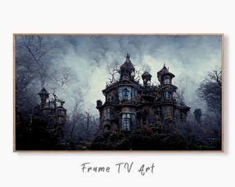 Samsung Frame TV Art 4K Dark Haunted Mansion. Creepy Horror Gothic Instant Download. Scary Frame TV Art. Spooky Art for the Samsung Frame TV