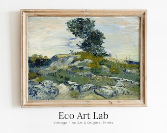 Vincent van Gogh "The Rocks" Printable Famous Art Print. Instant Download van Gogh Print. Vintage Art Landscape Painting