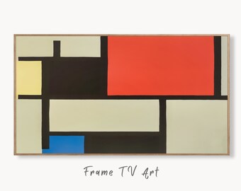 Samsung Frame TV Art 4K Colorful Minimalist Abstract Painting. Instant Download Vintage Famous Abstract Painting. Aesthetic Art for Frame TV