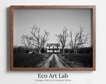 Abandoned Haunted House Halloween Print. Halloween PRINTABLE Wall Art. Scary Halloween Painting. Instant Download Art Print. Fall Decor