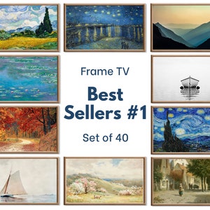 Set of 40 Samsung Frame TV 4K Art. Best Sellers Paintings & Digital Art Ultimate Collection #1. TV Art Set. Instant Download Frame TV Art