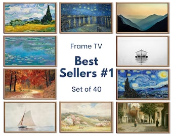Set of 40 Samsung Frame TV 4K Art. Best Sellers Paintings & Digital Art Ultimate Collection #1. TV Art Set. Instant Download Frame TV Art