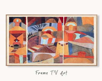 Samsung Frame TV Art 4K Paul Klee Temple Gardens Abstract Painting. Instant Download Vintage Famous Abstract Painting. Klee Art for Frame TV