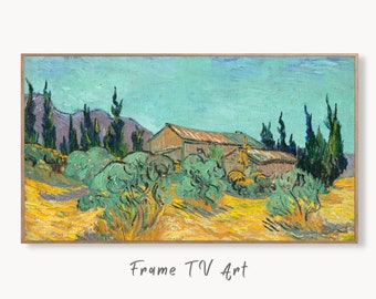 Samsung Frame TV Art 4K Famous Painting by Vincent van Gogh. Instant Download. Trees Landscape Landscape for the Frame TV. Vintage Decor