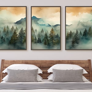 3 Piece Wall Art. Mountain Wall Art. Gallery Wall Set. Set of 3 Prints ...