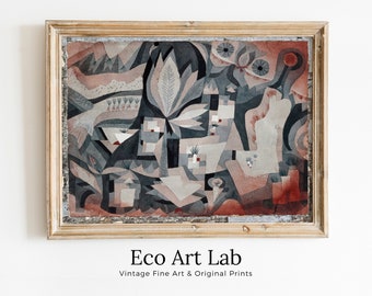 Paul Klee Print Vintage Bauhaus Poster Abstract Art. Instant Download Vintage Famous Art Print. Printable Retro Wall Art. Paul Klee Art