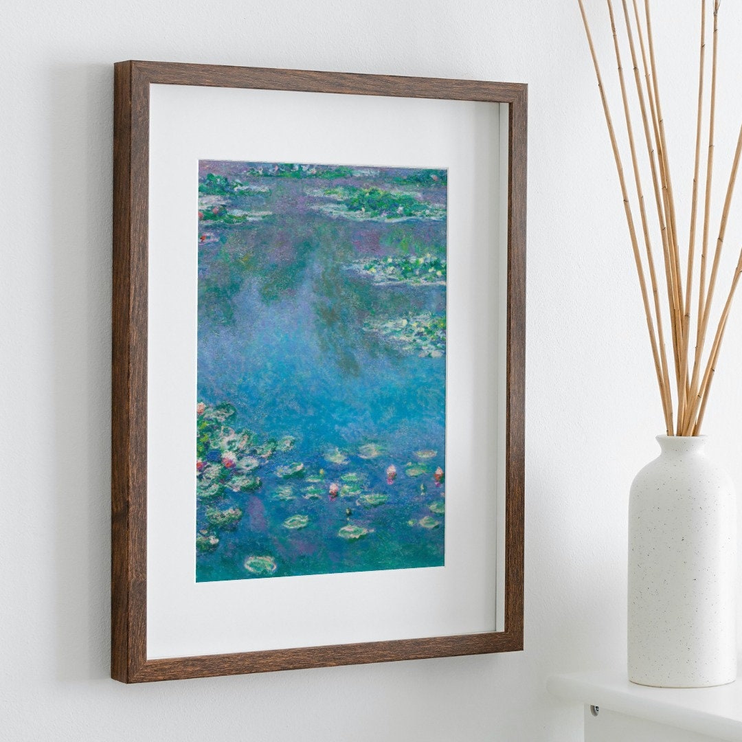 BYNIUA Vintage Monet Water Lillies Canvas Wall Art Famous Floral Funny
