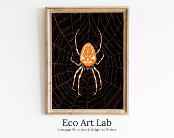 Spider Painting Vintage Art Nouveau Print Wall Art. Instant Download Spider Poster Julie De Graag Printable Wall Art. Art Nouveau Poster