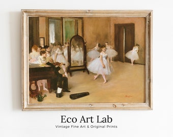 Edgar Degas The Dancing Class Painting Famous Printable Art Print. Instant Download Degas Print Vintage Ballerina Wall Art Digital Download