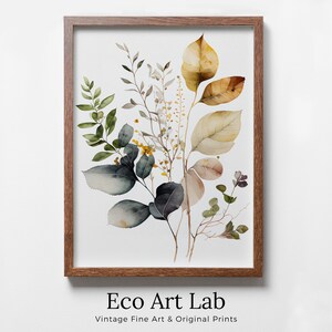 Watercolor Botanical Print. Floral Printable Wall Art. Wild Flowers Art. Floral Minimalist Art. Boho Floral Art. Printable Flower Watercolor