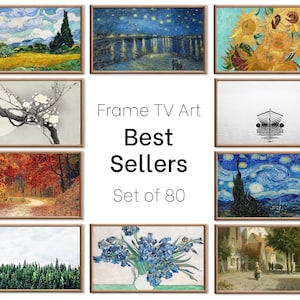 Set of 80 Samsung Frame TV 4K Art. Best Sellers Paintings & Digital Art Ultimate Collection. TV Art Set. Instant Download Frame TV Art