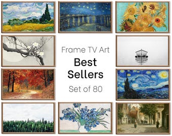 Set of 80 Samsung Frame TV 4K Art. Best Sellers Paintings & Digital Art Ultimate Collection. TV Art Set. Instant Download Frame TV Art