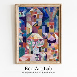 Paul Klee Print Vintage Abstract Art Poster. Castle Garden Abstract Landscape Famous Vintage Art Print. Printable Retro Paul Klee Wall Art