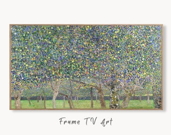 Samsung Frame TV Art 4K Gustav Klimt Pear Trees Famous Art Nouveau Painting. Antique Floral Classic Klimt Art for Frame TV. Downloadable