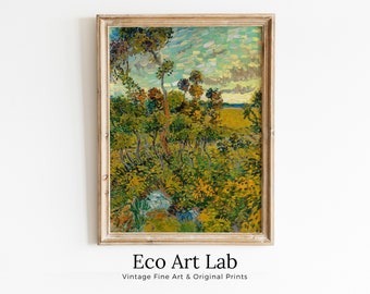 Sunset at Montmajour Vincent van Gogh Printable Famous Landscape Art Print. Instant Download van Gogh Print Vintage Painting Fine Art Print