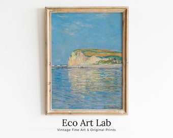 Low Tide at Pourville Claude Monet Painting Famous Monet Art. Instant Download Vintage Decor. Monet Landscape Vintage Printable Wall Art