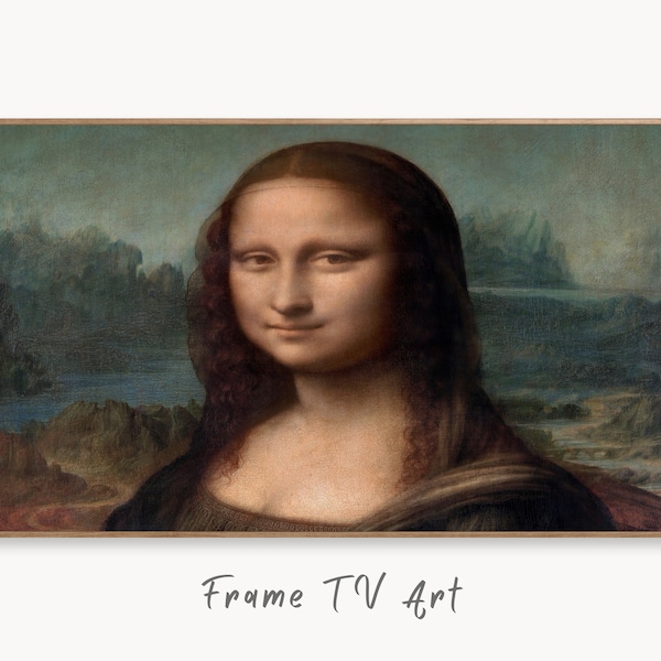 Samsung Frame TV Art 4K Mona Lisa Famous Classic Painting. da Vinci Fine Art Portrait for Frame TV. Altered Vintage Home Decor. TV Art