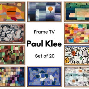 Set of 20 Samsung Frame TV 4K Art. Ultimate Paul Klee Famous Paintings Collection. Abstract Paul Klee Art Set. Instant Download Frame TV Art