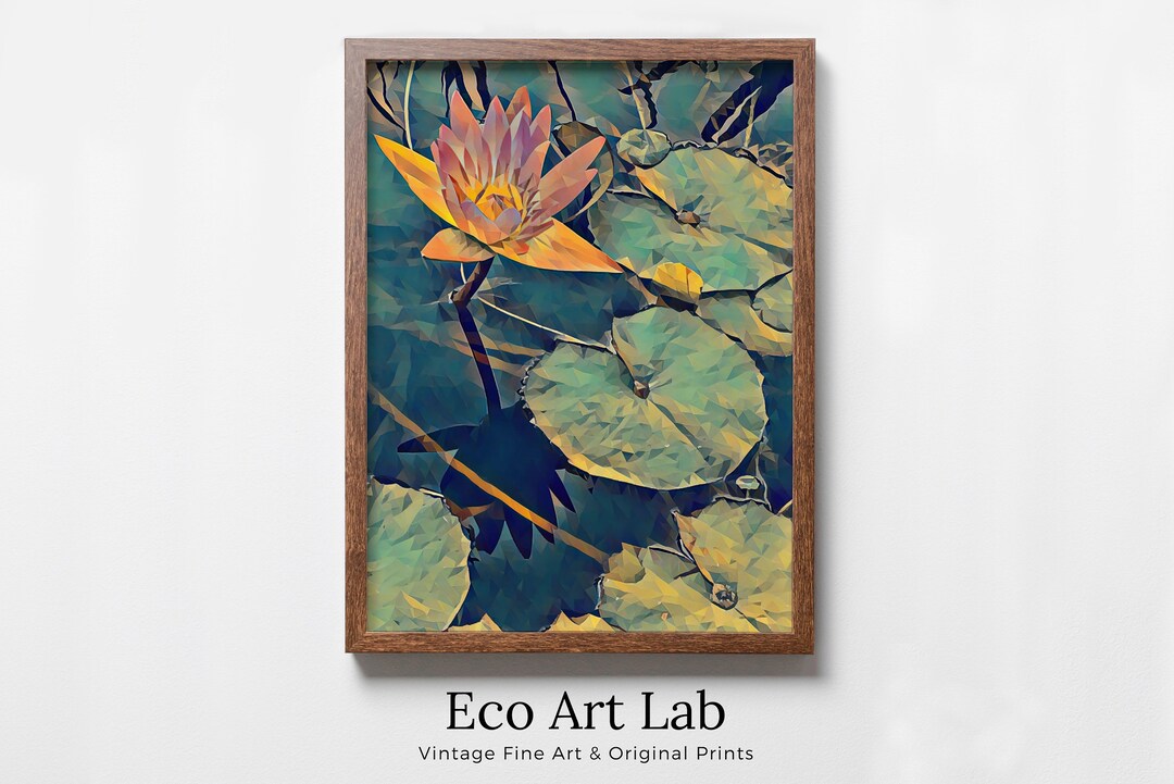Lotus Flower Art | Botanical Wall Art | Flower Wall Decor | Single ...