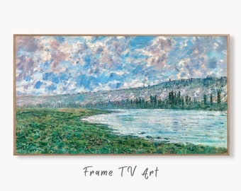Samsung Frame TV Art 4K & 8K Monet The Seine Famous Painting. Instant Download Vintage Art for the Samsung Frame TV. Claude Monet Art for TV