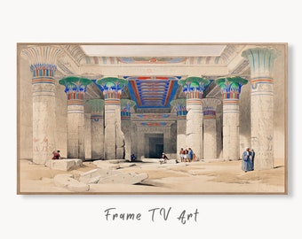 Samsung Frame TV Art 4K Egyptian Temple of Philae Mythology Wall Art. Instant Download Vintage Egyptian Architecture Art for Frame TV