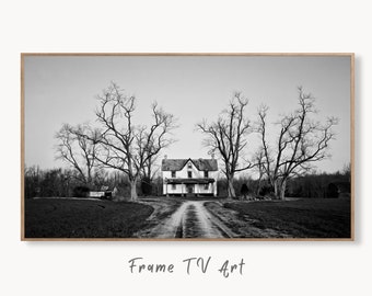 Samsung Frame TV Art 4K Abandoned Haunted House. Dark Creepy Landscape Instant Download. Scary Frame TV Art. Art for the Samsung Frame TV