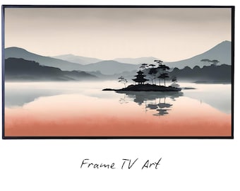 Minimalist Japanese Decor. Wabi Sabi Wall Art. Japandi Modern TV Artwork for Frame TV