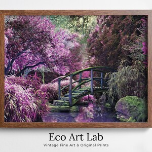 Colorful Mystical Garden Digital Painting. Floral Decor Botanical Landscape Painting. Spring Garden Print Flowers Contemporary PRINTABLE Art