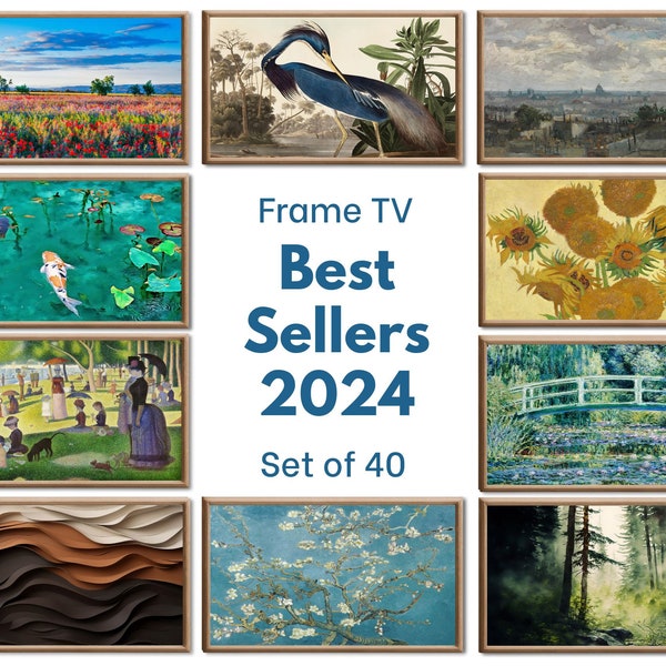 Set van 40 Samsung Frame TV 4K Art. Best Sellers Schilderijen & Digitale Kunst Ultieme Collectie 2024. TV Kunst Set. Download Frame TV Art