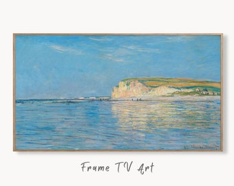 Samsung Frame TV Art 4K Claude Monet Low Tide at Pourville Famous Painting. Instant Download. Vintage Art for Samsung Frame TV. Art for TV