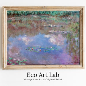 The Water Lily Pond Famous Claude Monet Painting. Instant Download Vintage Decor. Monet Botanical Print Printable Wall Art. Vintage Decor