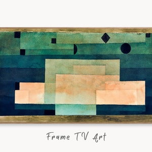 Samsung Frame TV Art 4K Sage Green Wall Art Abstract Painting. Instant Download Vintage Abstract Painting. Paul Klee Art for Frame TV