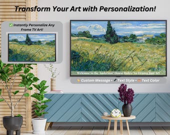 Custom Frame TV Art Add-On - Personalized Wall Art for Samsung Frame TV, Custom Sign, Housewarming Gift, Anniversary Gift