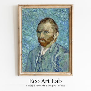 Vincent van Gogh Printable Famous Self Portrait Art Print. Instant Download van Gogh Print Vintage Classic Portrait Painting. Fine Art Print