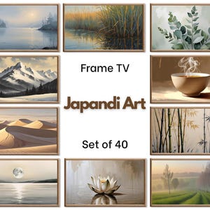 Japandi Väggdekoration — Ram-TV-konst för Samsung Ram-TV, 40 Neutral Väggdekoration