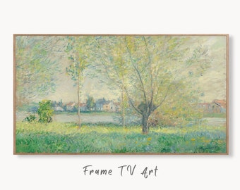Samsung Frame TV Art 4K The Willows Famous Claude Monet Painting. Instant Download Landscape Wall Art for the Frame TV. Vintage Wall Art