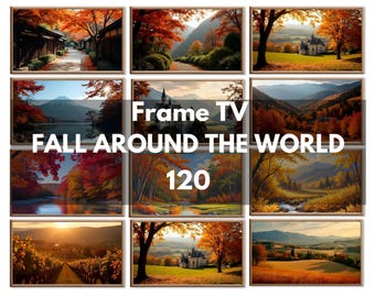 Fall Decor Digital Art for Samsung Frame TV - Autumn Wall Art Forest Nature Landscape Prints - Fall Home Decor Artwork Instant Download