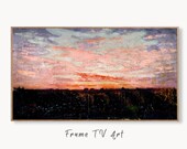 Samsung Frame TV Art 4K Antique Moody Abstract Vintage Sunset Oil Painting. Instant Download Rustic Abstract Painting. Art for the Frame TV