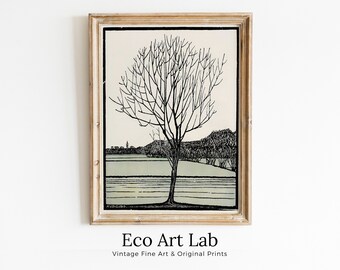 Bald Tree Vintage Art Nouveau Print Wall Art. Instant Download Print, Julie De Graag Printable Art. Art Nouveau Poster, Vintage Art Prints