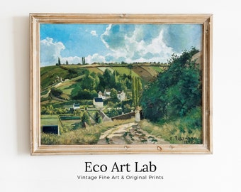 Countryside Printable Famous Landscape Painting Art Print. Instant Download Vintage Fine Art Print. Country Farmhouse Decor Digital Download