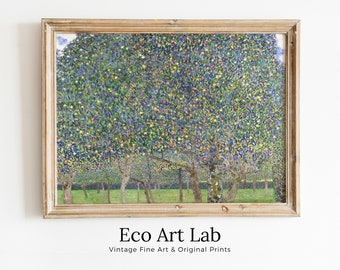 Gustav Klimt Pear Trees Famous Painting Printable Wall Art. Instant Download Gustav Klimt Print. Vintage Floral Poster. Art Nouveau Print