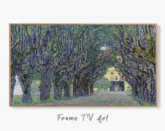 Samsung Frame TV Art 4K Gustav Klimt Avenue in the Park Famous Art Nouveau Painting. Antique Classic Klimt Art for Frame TV. Downloadable