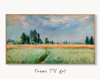 Samsung Frame TV Art 4K Monet Wheatfield Famous Painting. Instant Download Vintage Art for Samsung Frame TV. Claude Monet Art for TV