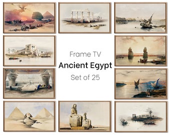 Set of 25 Samsung Frame TV 4K Art. Ancient Egyptian Famous Paintings Collection. Vintage Egyptian Art Set. Instant Download Frame TV Art
