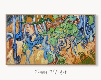 Samsung Frame TV Art 4K Famous Tree Roots Painting by Vincent van Gogh. Instant Download van Gogh Nature Art for Frame TV Vintage Wall Art