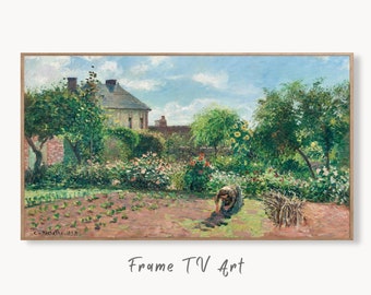 Samsung Frame TV Art 4K The Artist's Garden Famous French Countryside Painting. Instant Download Landscape Art for Frame TV Vintage Wall Art