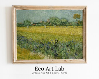 Vincent van Gogh Field with Flowers Printable Famous Art Print. Instant Download. van Gogh Print. Vintage Landscape Painting. Fine Art Print