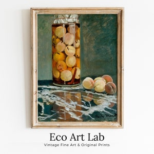 Claude Monet Stillleben Glas Peaches berühmtes Gemälde. Sofortiger Download. Monet Kunstdruck Vintage Gemälde. Druckbare Kunst