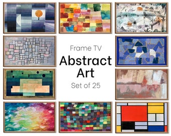Set of 25 Samsung Frame TV 4K Art. Ultimate Abstract Vintage & Modern Paintings Collection. Abstract Art Set. Instant Download Frame TV Art